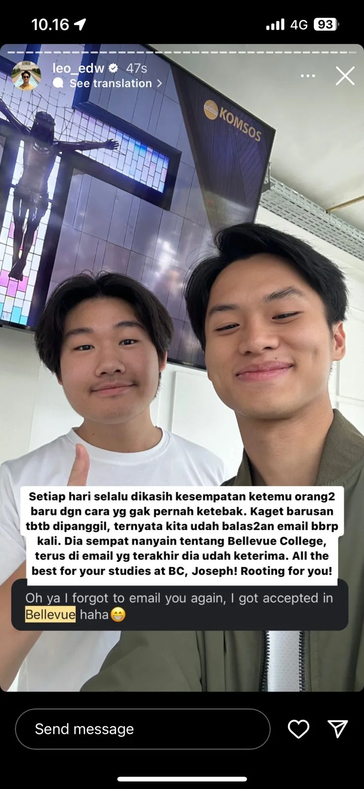 With Leonardo Edwin at Bellevue College